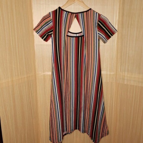 Cuddl Duds Midi Petite Striped Soft Dress. XSP - Picture 2 of 7